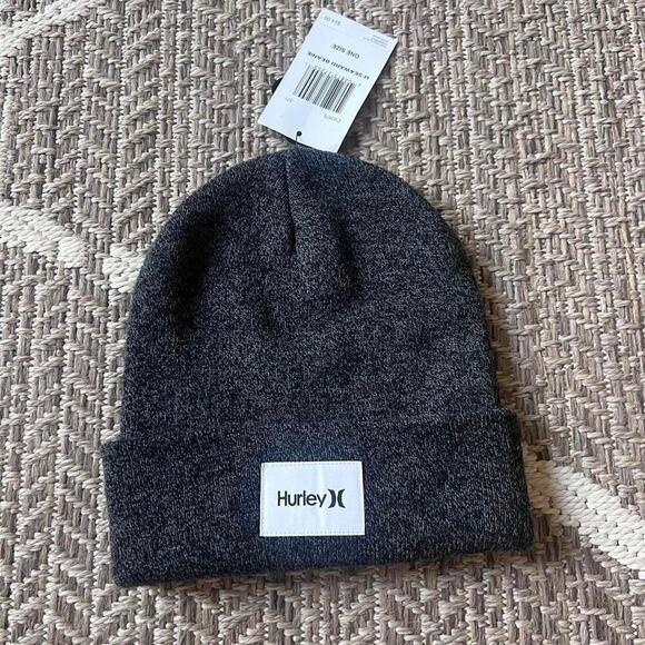 Hurley dark grey beanie NWT - Picture 1 of 2